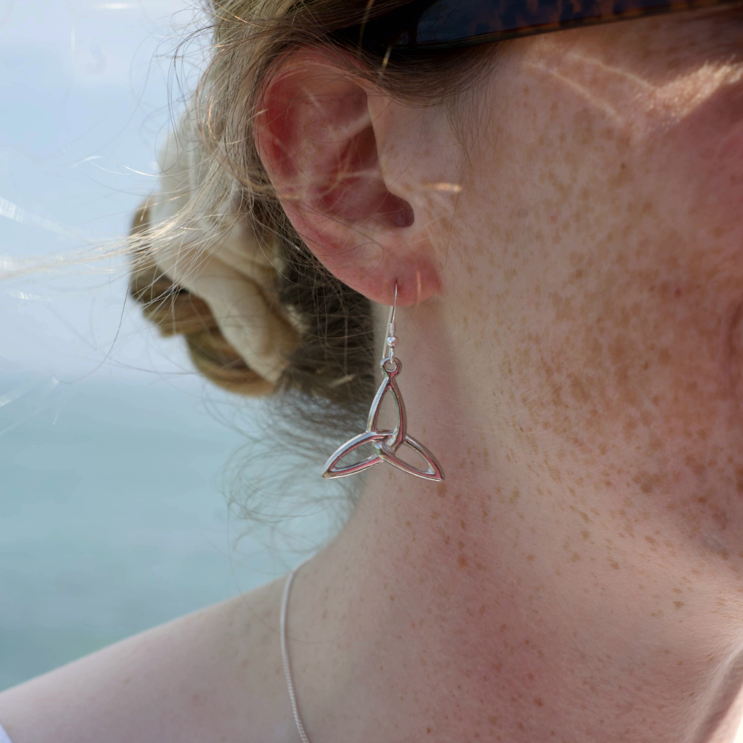 Cornish Celtic Knot Drop Earrings