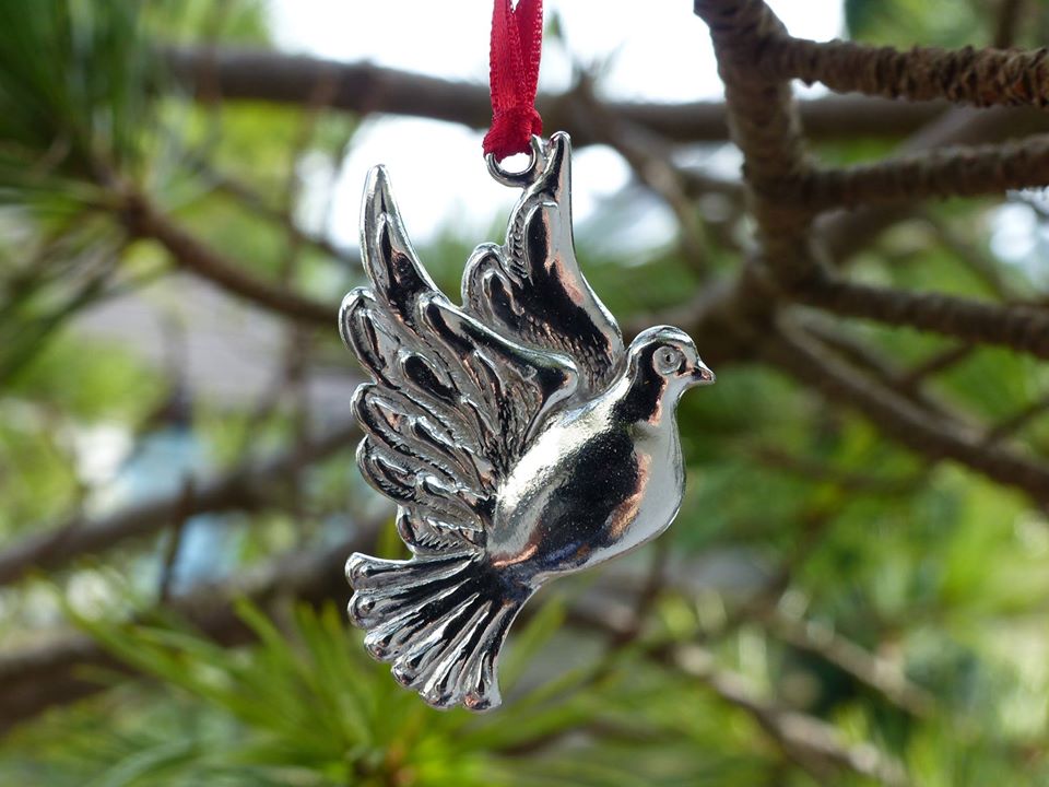 Cornish Tin Christmas Decoration - Dove of Peace (2017)