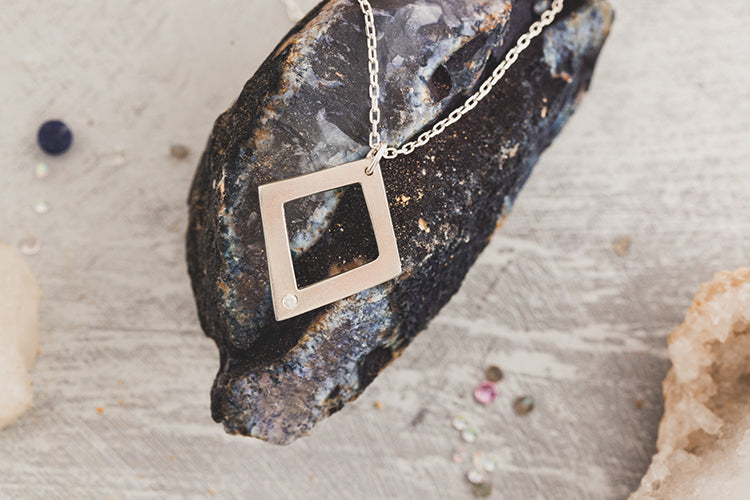 Eternity Geometric Diamond Pendant