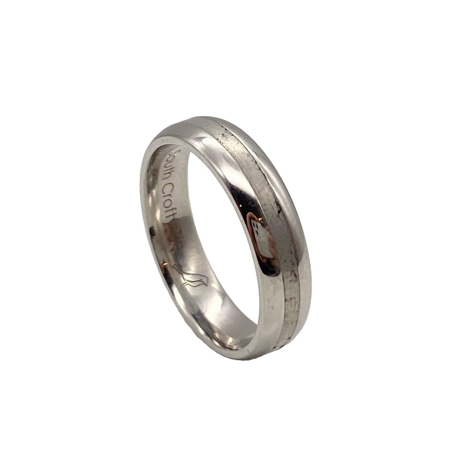 Platinum Ring with Tin Seam