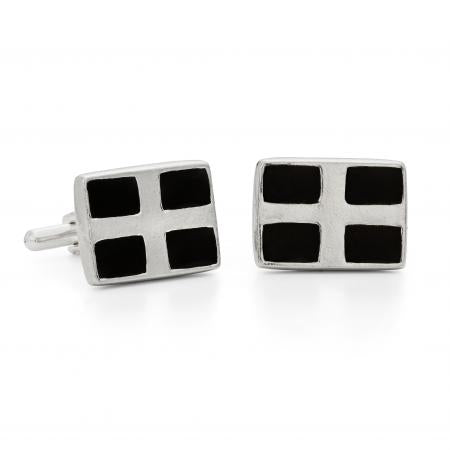 Cornish St Piran's Flag Cufflinks