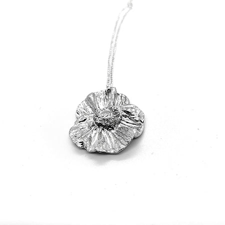 Cornish Tin Poppy Pendant