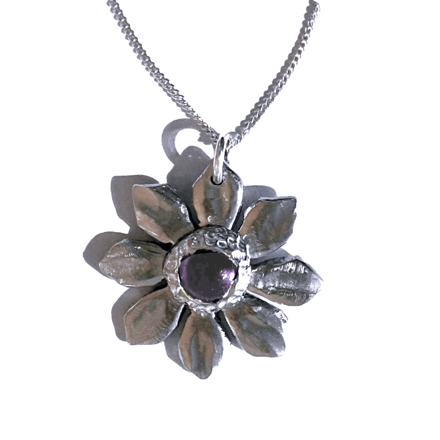 Amethyst Flower Pendant